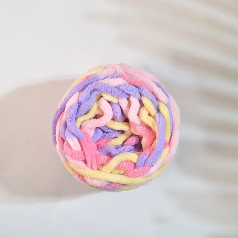 

Хлопковая пряжа, мягкая, толстая, шенилловая, пушистая, для ручного вязания шапок и пледов