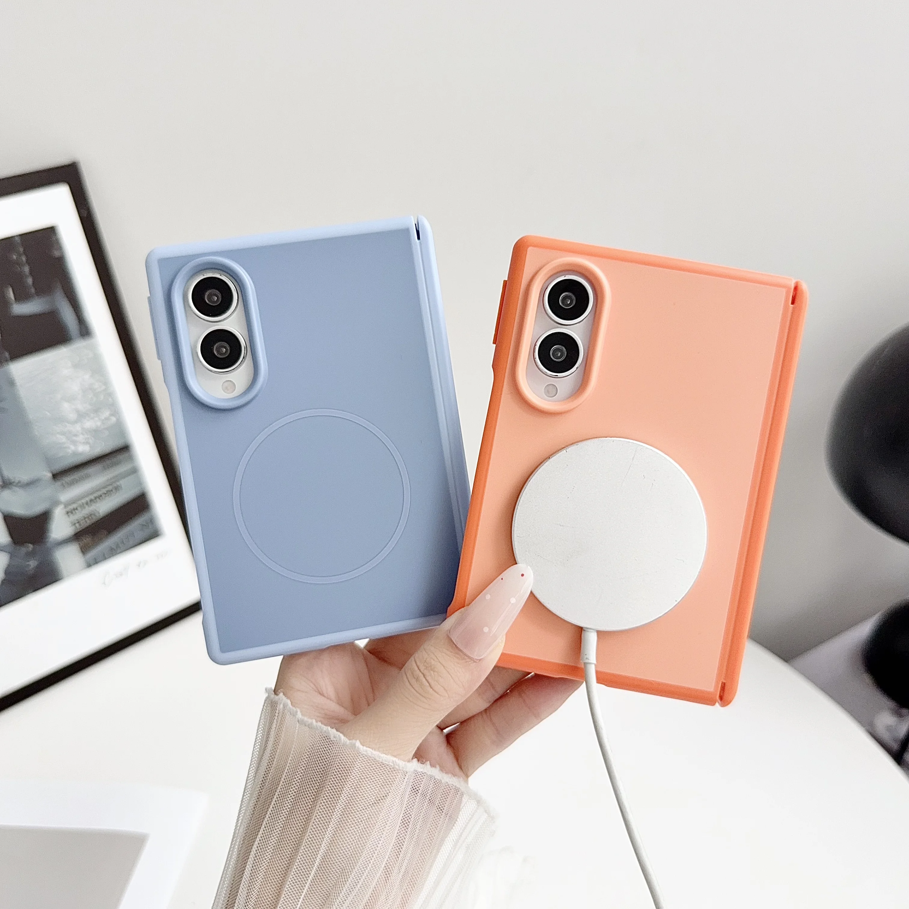 For Samsung Galaxy Z Fold 8 Case Ultra-thin Skin-Friendly Magnetic Wireless Charging Shockproof Protection Cover Accessories