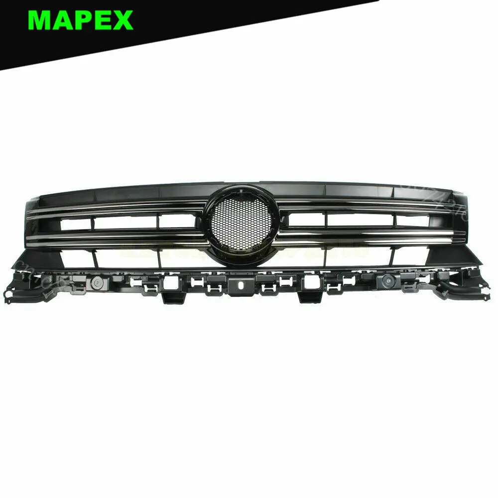 Fit 2012-2017 Volkswagen VW Tiguan Front Bumper Upper Grille Grill Chrome Trim