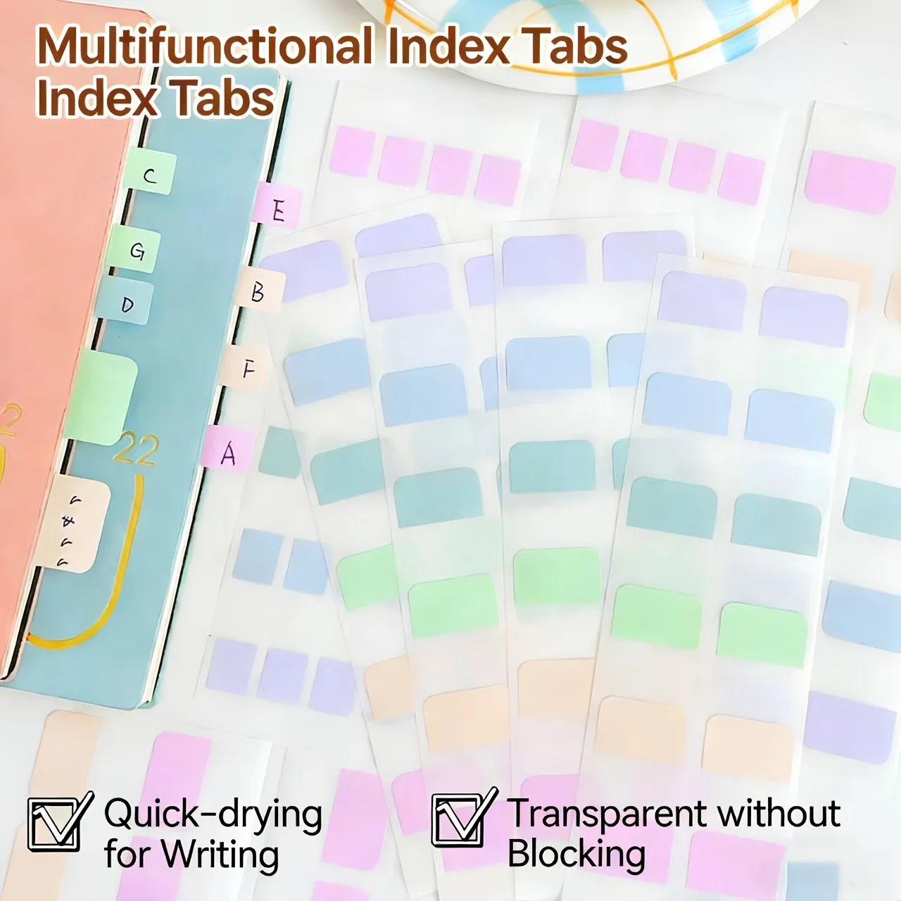 420pcs Transparent Sticky Note Index Tabs, Large, Medium, Small for Marking Pages, Ideal for Planners, Stickers, Office, School