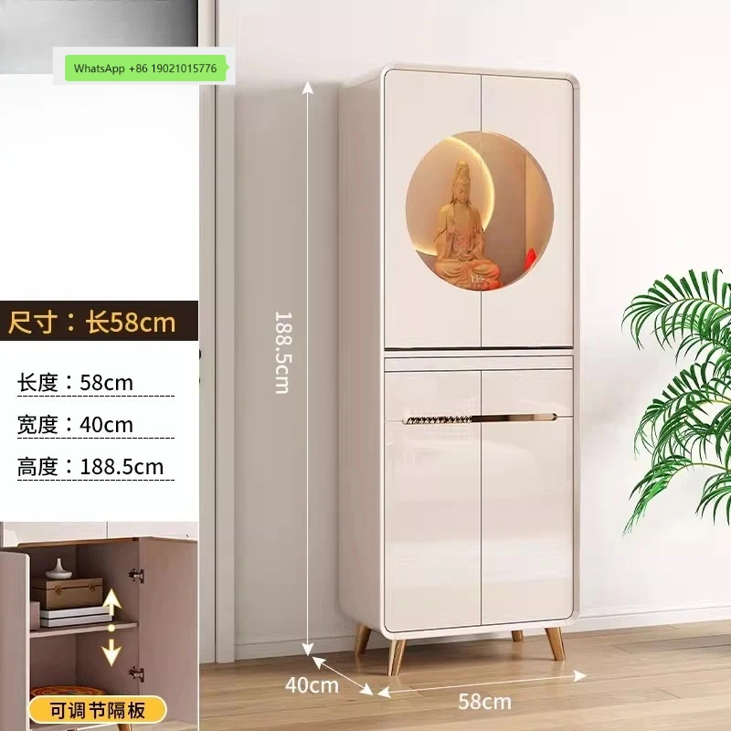 HJ Buddhist Scene Offering Table Shrine Cabinet New Chinese Simple Modern Guanyin God of Wealth Offering Table