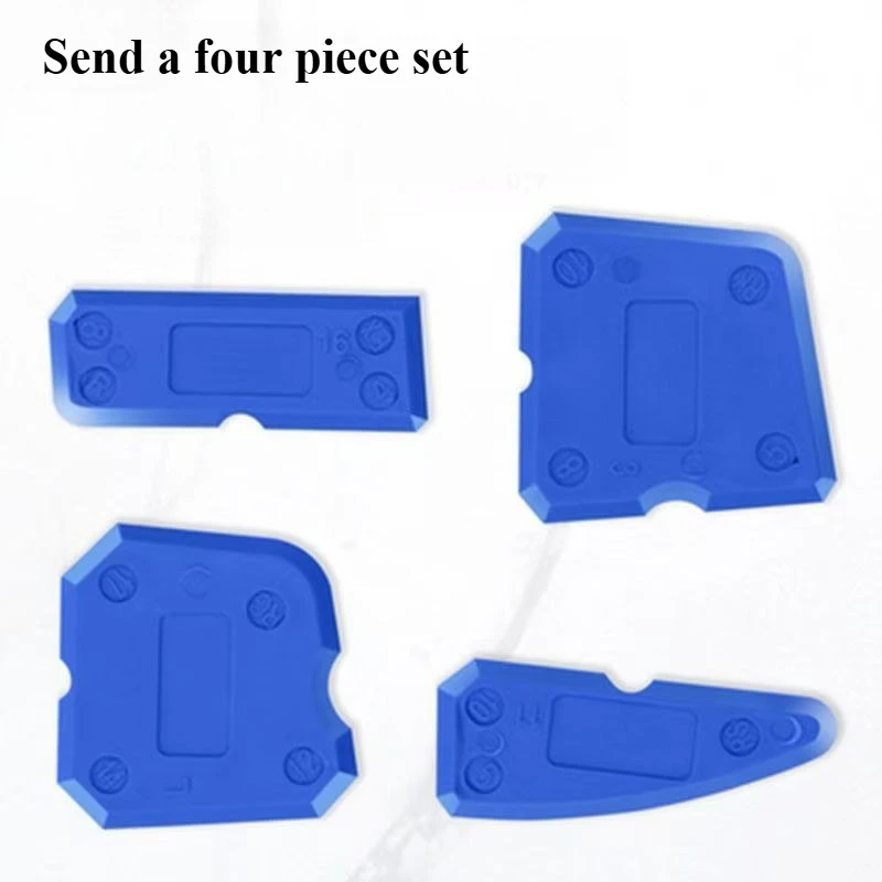 4-Piece Silicone Caulking Tool Set - Versatile Easy Clean-up & Professional Sealant Spreading