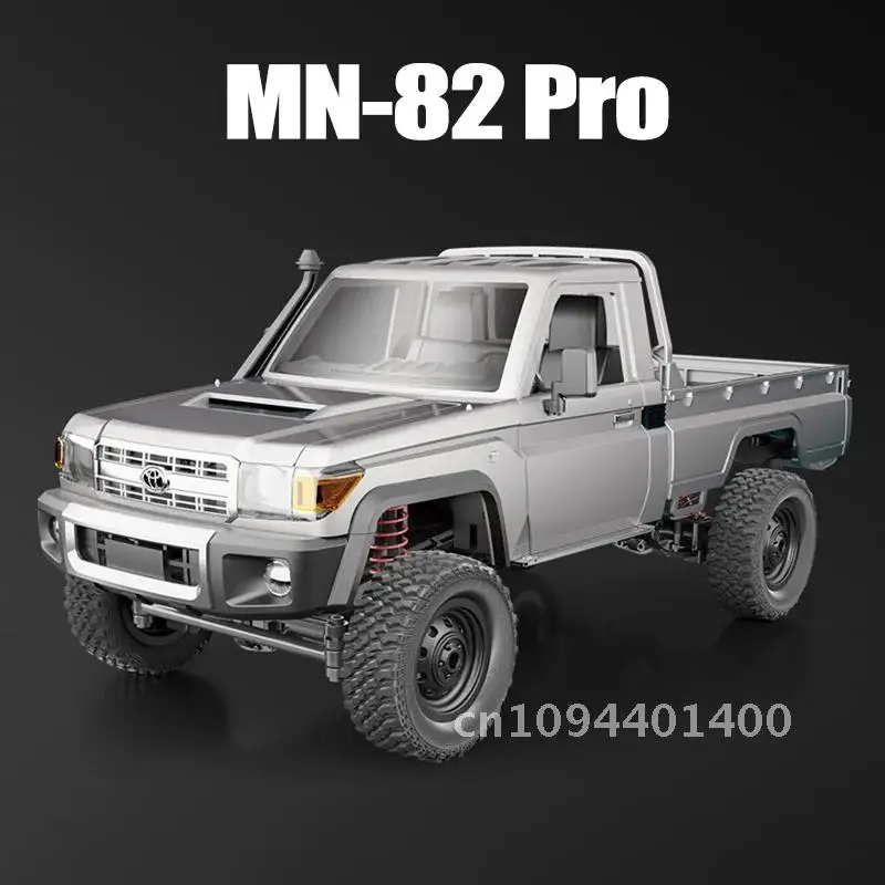 New MN82 Pro Retro Rc Car With LED Lights Full-scale Simulation 4WD LC79 Remote Control Pickup Truck Model Boy Adult Toy Gift