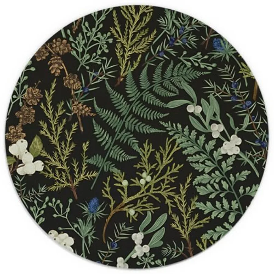 

Dark Green Plant Mouse Pad, Vintage Green Fern Leaves Botanical Cottagecore Mouse Pads for Wireless Mouse Computers Laptop Desk