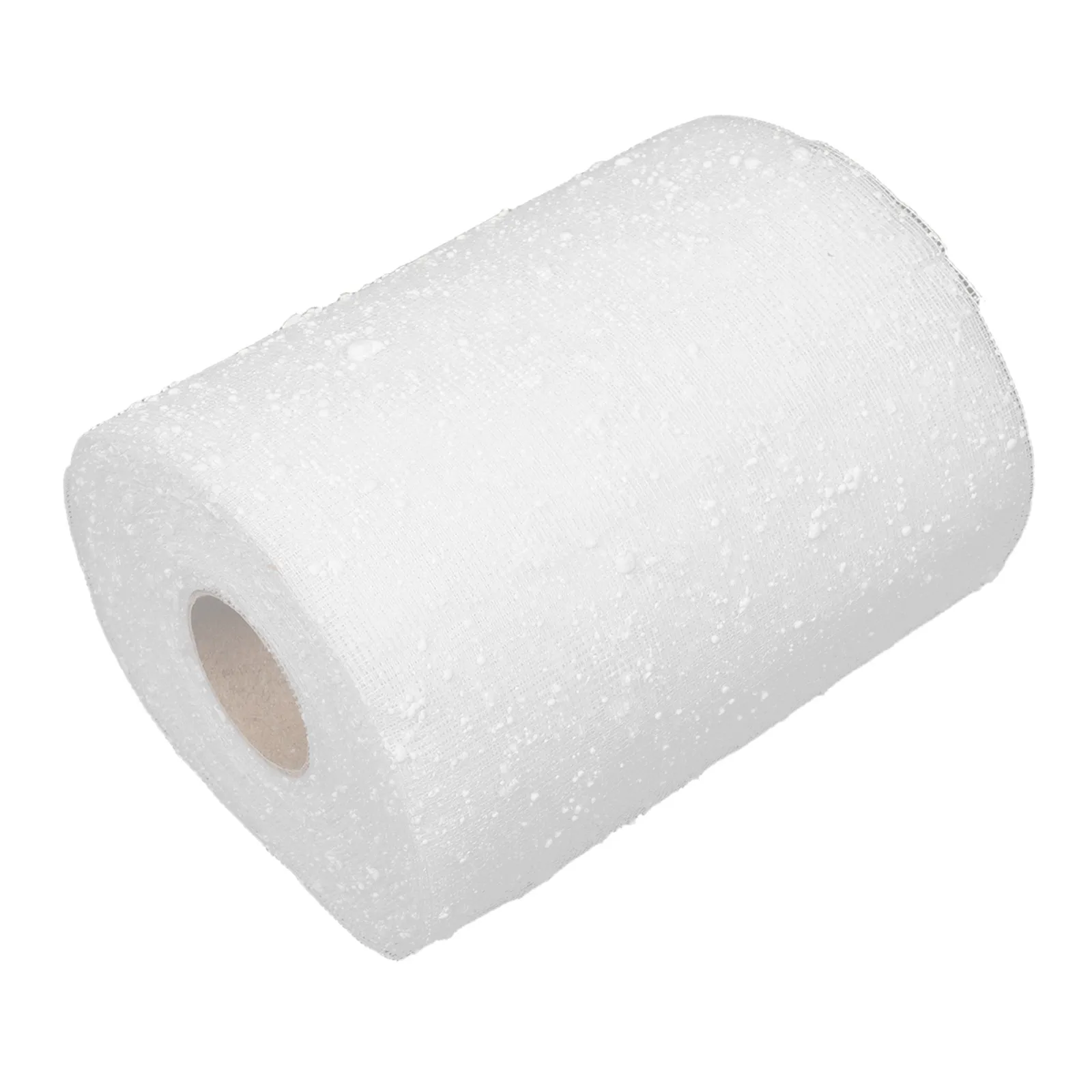 

Snow Dots Flower Wrapping Mesh 15 Yard 6 Inch Wide Crisp White Bouquet Packaging Mesh for Wedding Bridesmaid Hydrangea Rose