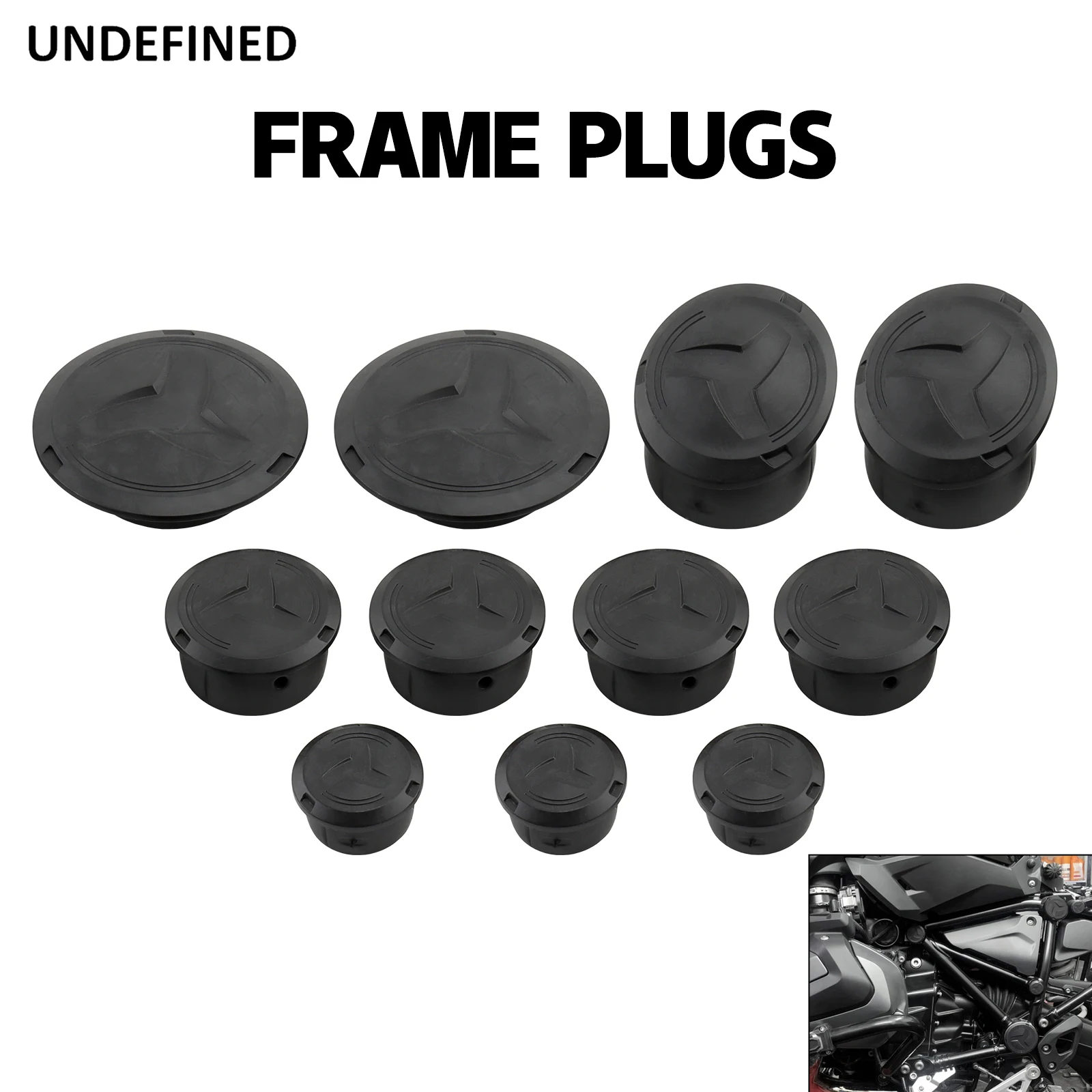 11PCS Black Motorcycle Frame Hole Plug Covers Cap Fit For BMW R 1200 GS LC R1200 GS LC Adventure R 1250 GS R1250 GS Adventure