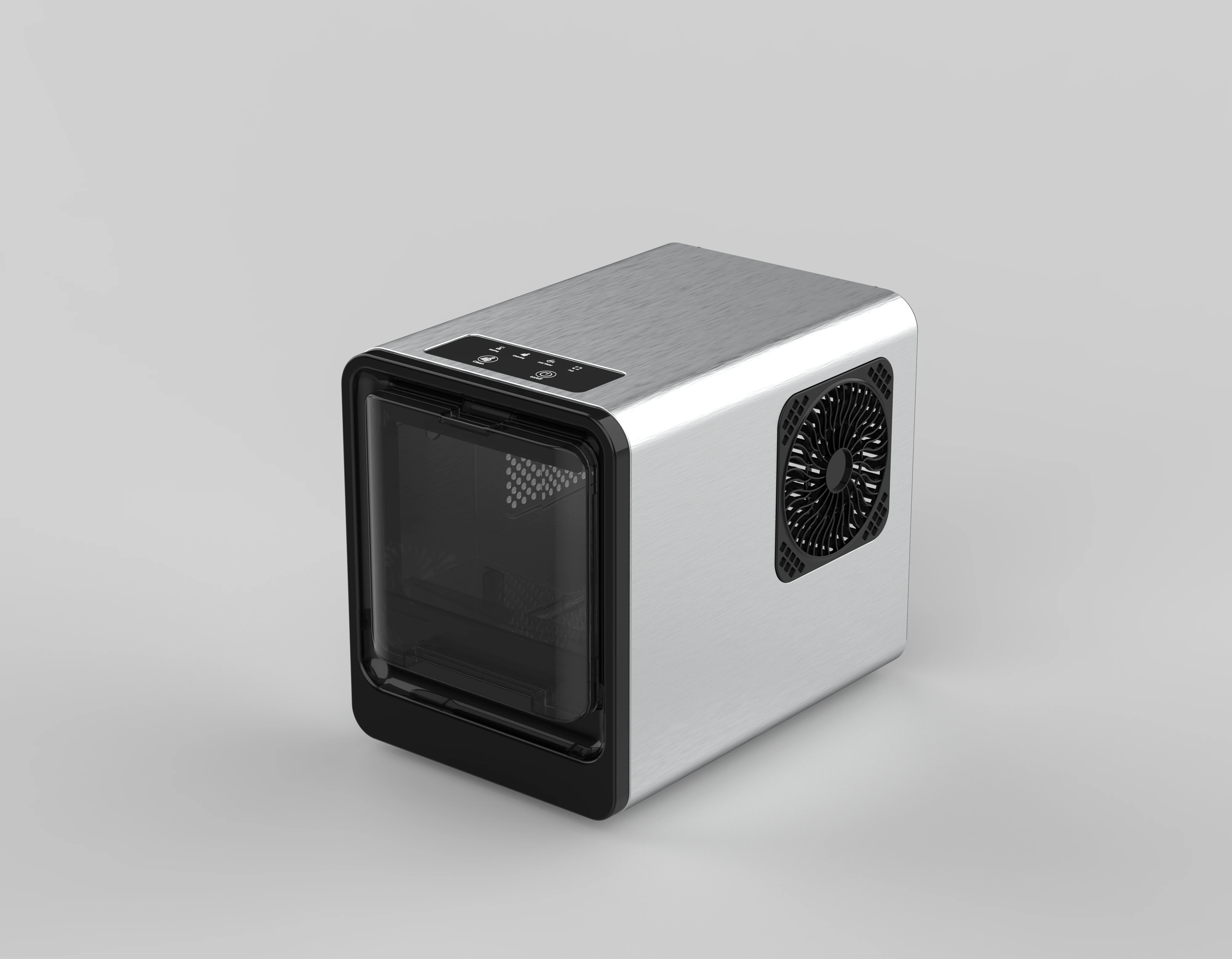 제빙기 기계 4분 휴대용 얼음(셀프 레닝 및 가정용 주방 사무실 파티용 핸들 기계 포함)