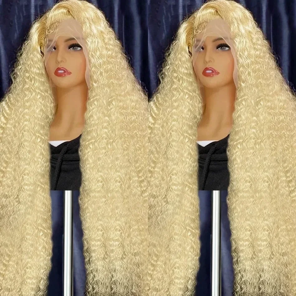 Melodie HD 30 32 Inch 613 Blonde Deep Wave 13x6 Lace Frontal Wig Glueless Ready To Go Curly 13x4 Lace Front Human Hair Wigs