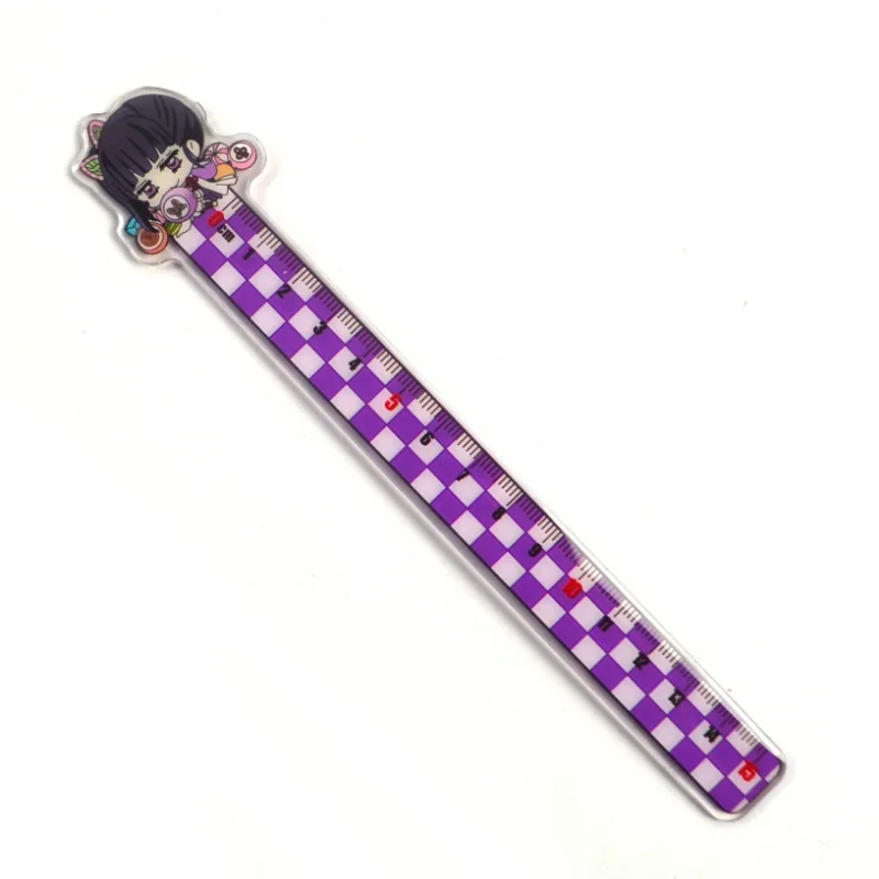 Demon Slayer Tanjirou Straight Ruler Anime Figure Nezuko Giyuu Cute Student Drawing Tools Kawaii School Supplies Acrylic Ruler