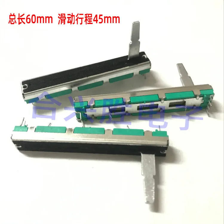 3PCS SC4580GH 60MM Sliding Potentiometer Double B10K B103 Mixer Dual Channel Volume Straight Slide Fader