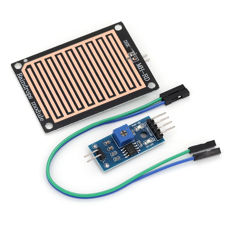 DC 3.3V-5V neve/gocce di pioggia sensore di rilevamento modulo Dual Double sided pioggia modulo meteo umidità per Arduino Robot auto Kit fai da te