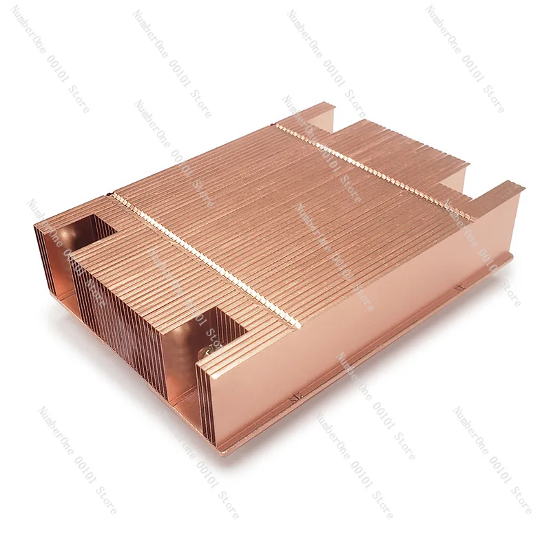 1U Server CPU Cooler for AM4 AM5, Pure Copper Vapor Chamber Heatsink with A46 Fan, ITX PC Cooling System