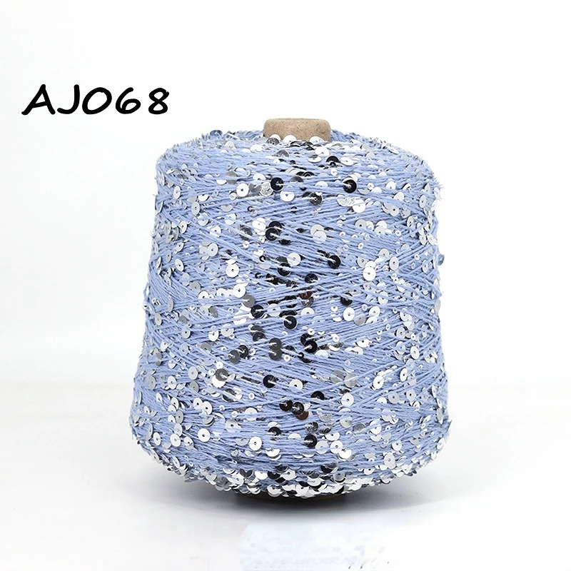 50G Golden Sequin Yarn for Knitting Craft Projects