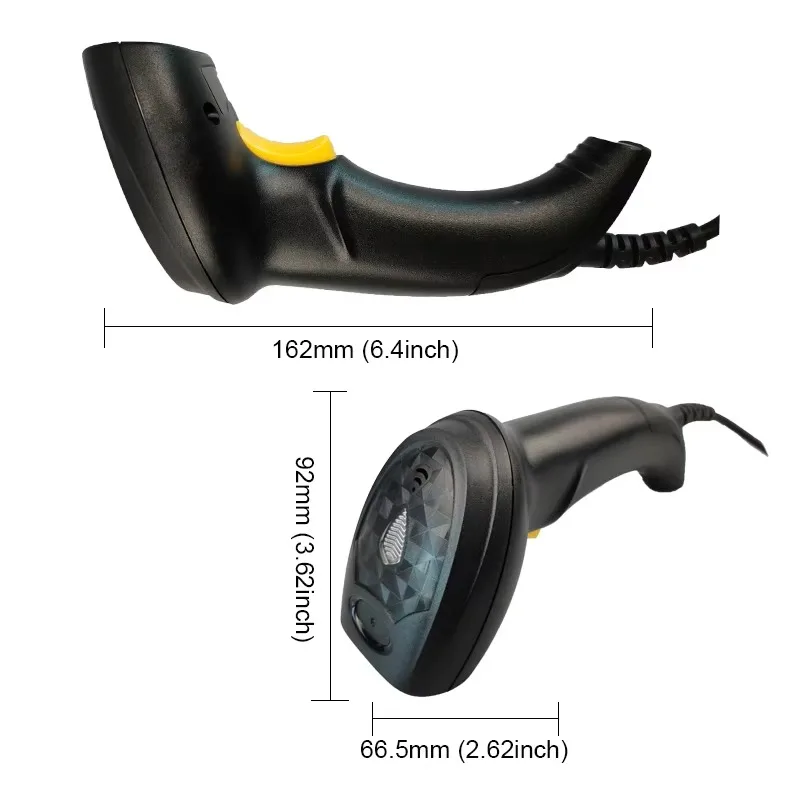 2D 1D Handheld Wireless Barcode Scanner Scanning Gun Wired Usb Bar Qr Code Reader Store Supermarket Warehouse Inventory