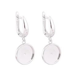 6pcs Stainless Steel Fit 12mm Cabochon Earring Base Setting Blanks Diy Kidney Earrings Hooks Findings For Jewelry Making