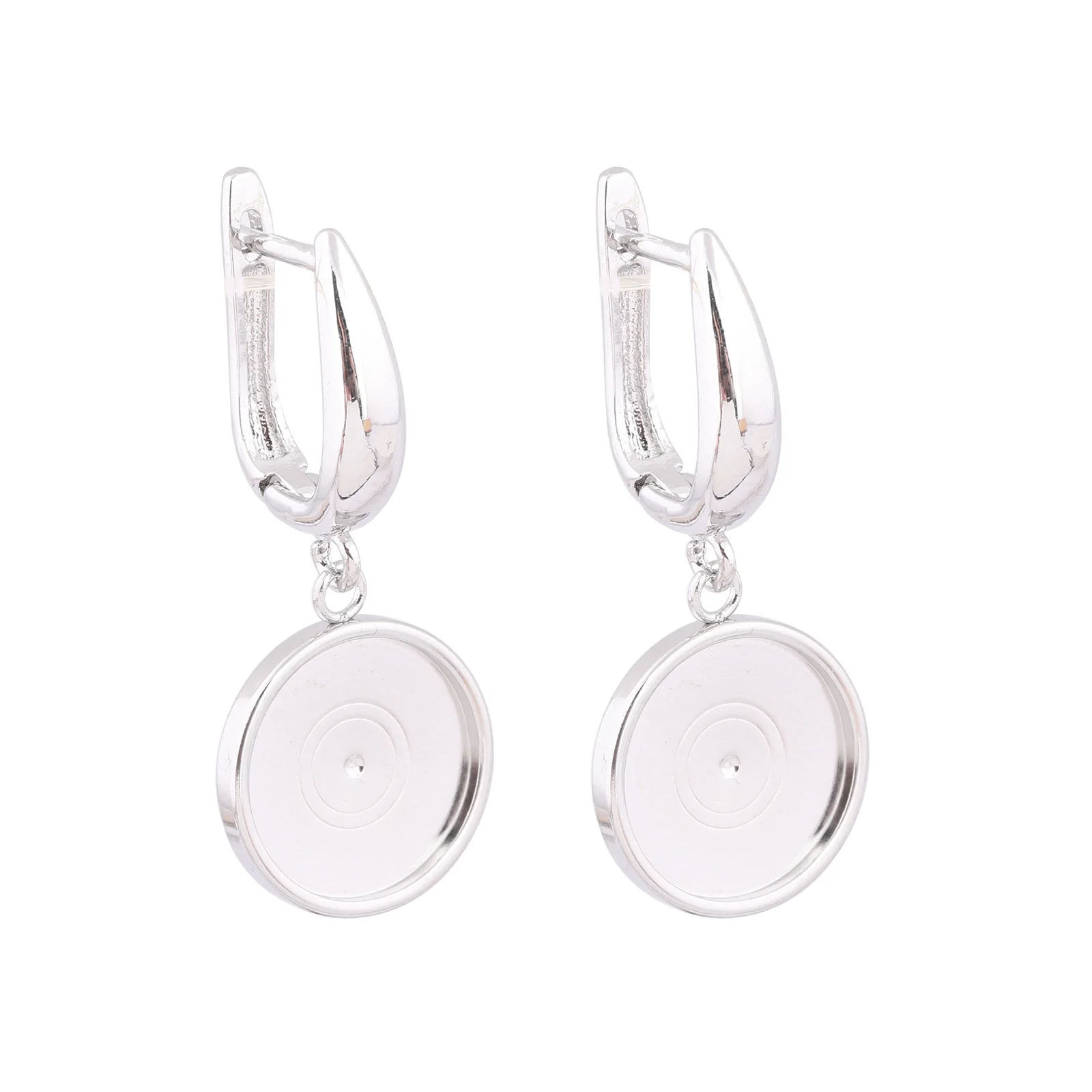 6 sztuk ze stali nierdzewnej Fit 12mm Cabochon kolczyk podstawa ustawienie puste miejsca Diy kolczyki w kształcie nerki haki ustalenia do tworzenia biżuterii