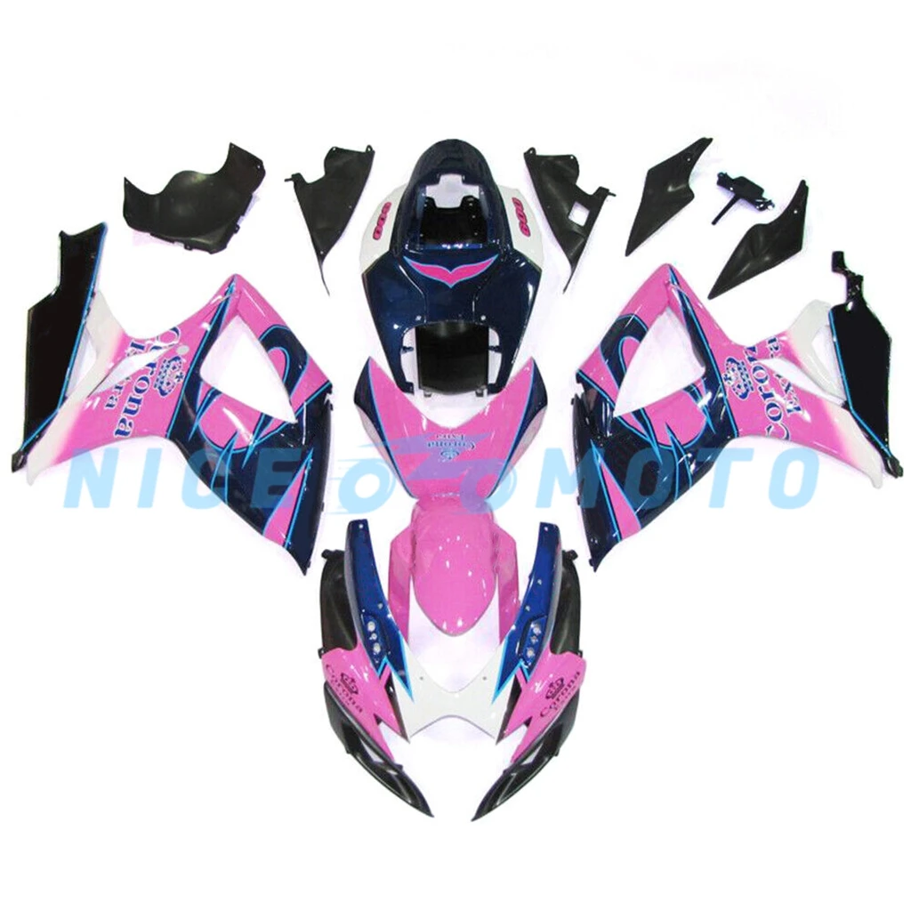 For SUZUKI GSXR600 750 2006 2007 GSXR750 06 07 K6 GSXR 600 Custom Fairing Kit Bike Rebuild pink black