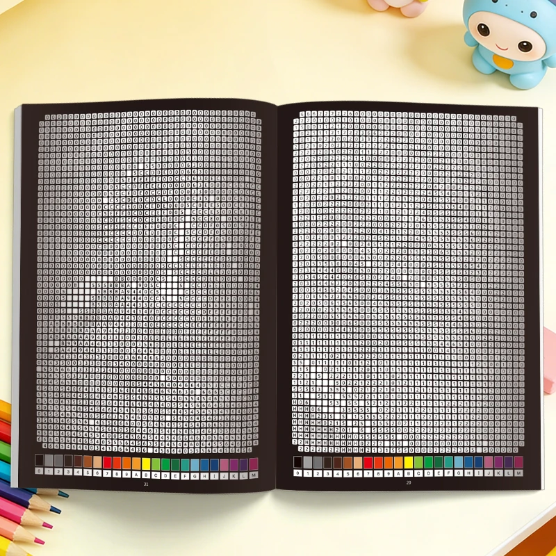Mysterious Mosaic Digital Coloring Book, a Stress-Relieving and Surprising Coloring Book for Adults, Featuring Pixel Art Coloring Activities with Cute Animals and Scenes, the Perfect Artistic Gift for Creative Enthusiasts.