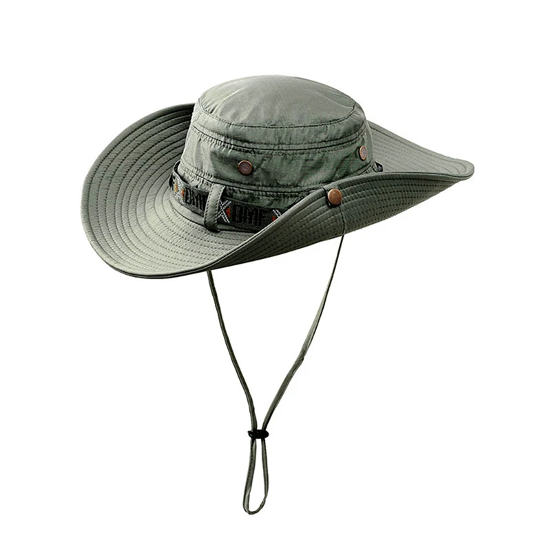 Sun Hat Men Women Hat Outdoor UV Protection Large Wide Brim Hiking Fishing Camping Mesh Breathable Cap New image 6