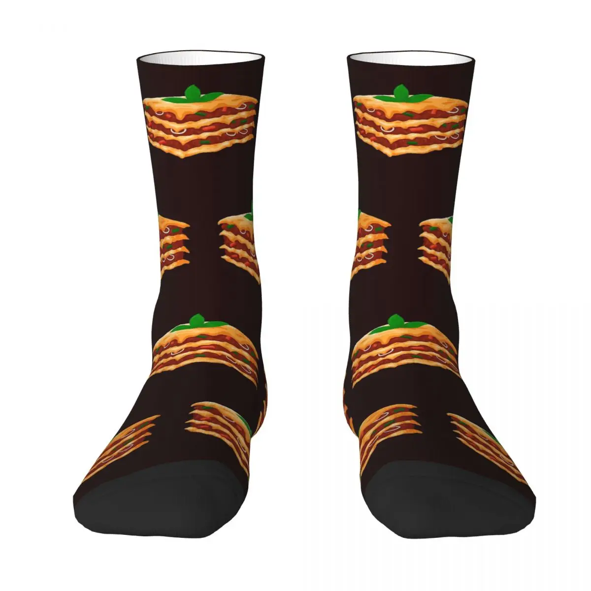 Italian Lasagna Unisex Winter Socks Cycling Happy Socks Street Style Crazy Sock