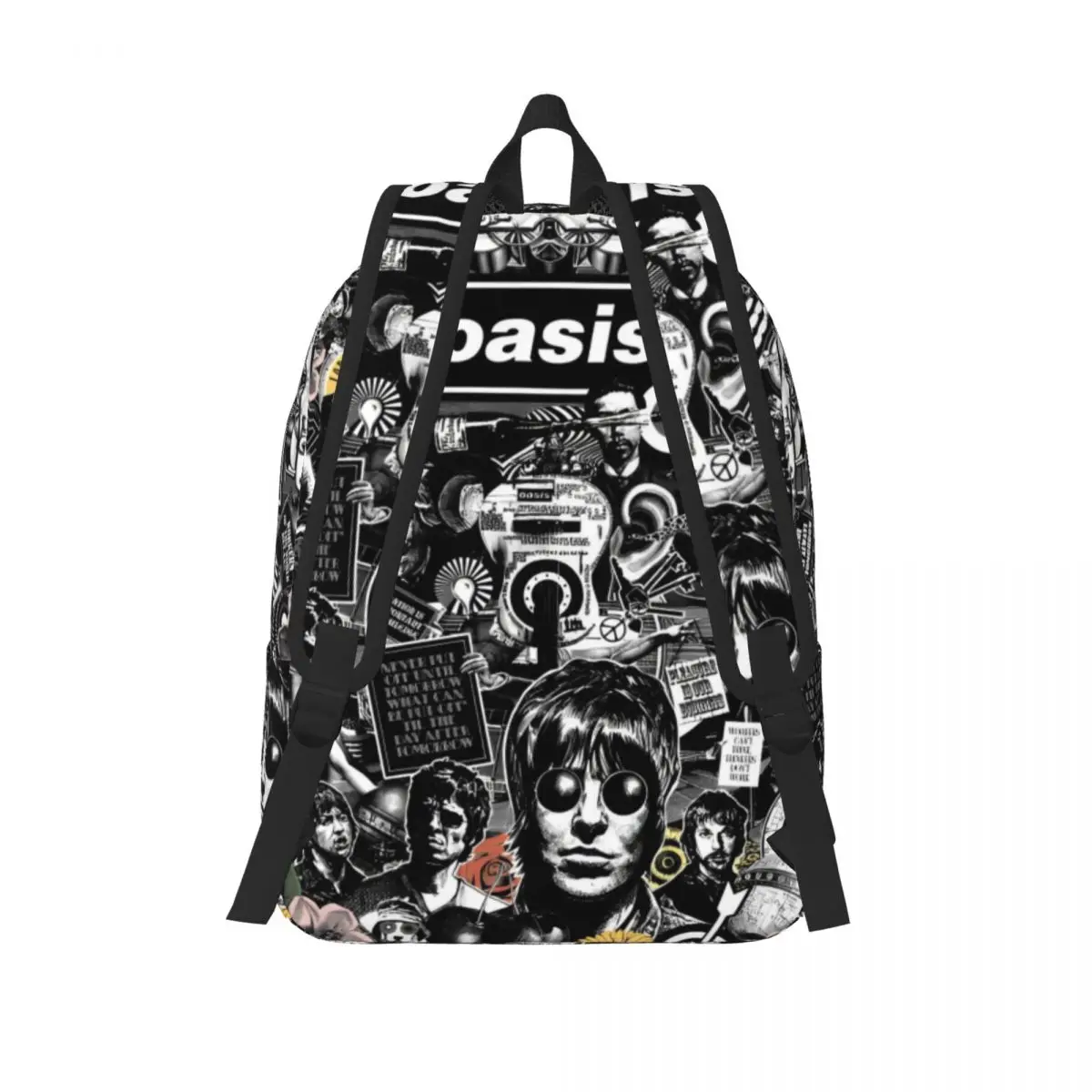 O-Oasis mochila para homens e mulheres, mochila casual, banda de rock, álbuns de música britânica, durável para estudantes, negócios