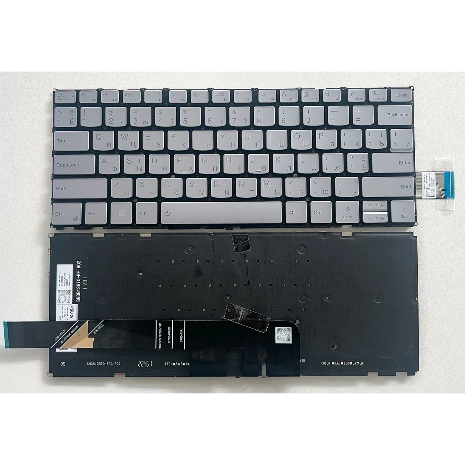 for Lenovo Yoga Pro 7 14ARP8 Yoga Pro 14s IRH8 APH8 14AHP9 14IRP8 RU Backlit Silver Laptop Keyboard