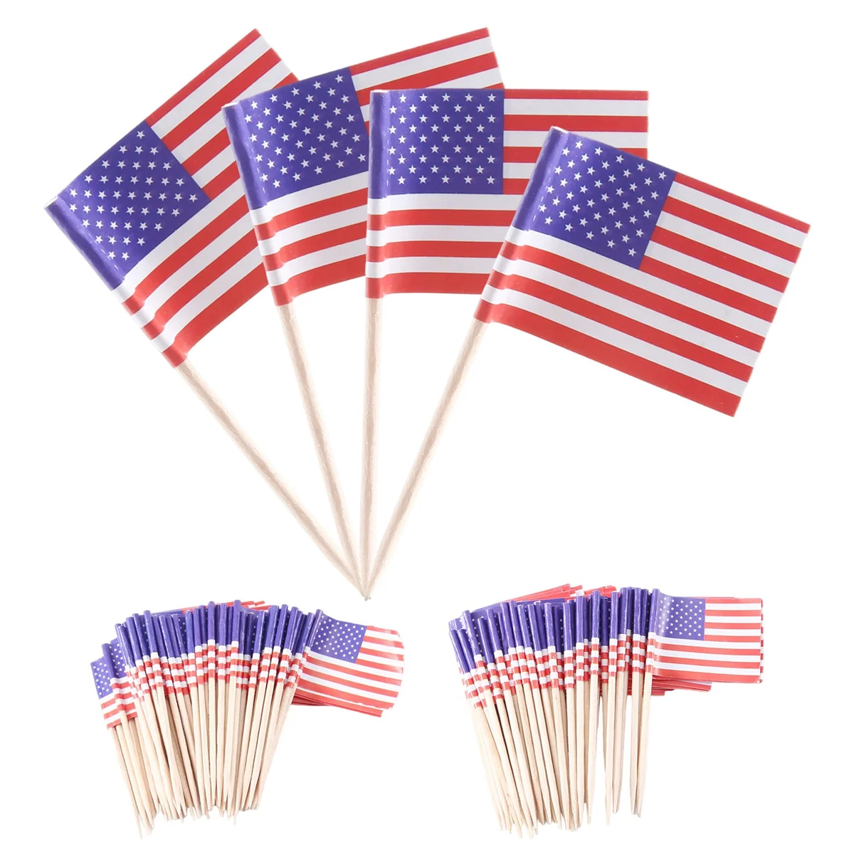 100 Amerikaanse Vlag Tandenstokers Party Cupcake Decoratie Sandwich Mini Food Picks