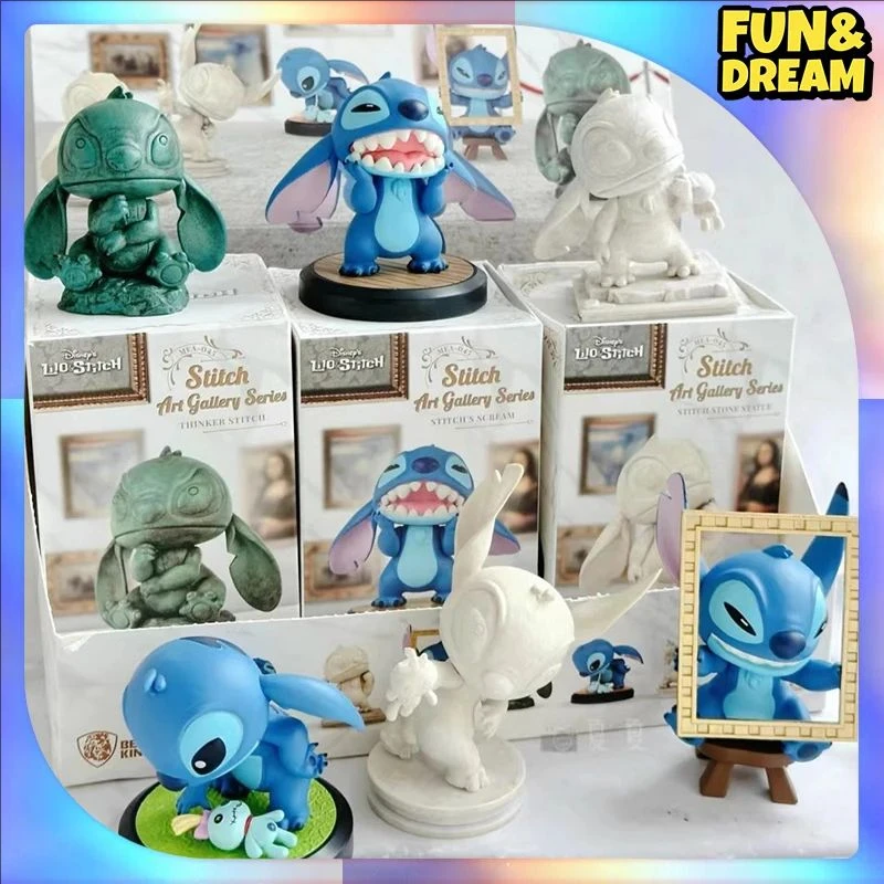 Stitch Art Museum Series Blind Box Mystery Box Trendy Playful Kawaii Ornaments Birthday And Holiday Gifts Bedroom Sofa  Desktop