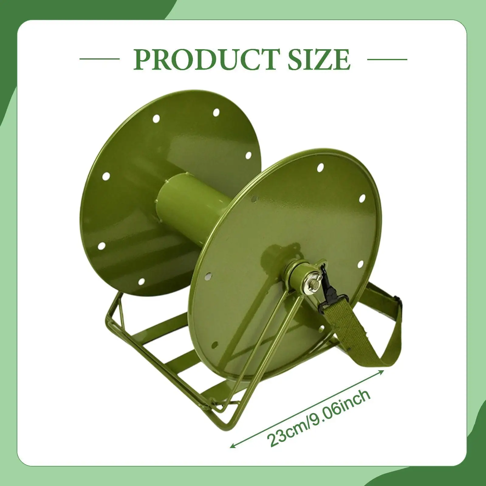 Metal Cable Reel Portable Manual Extension Cord Organizer Heavy Duty Cord Winder Device for DIY Electricians