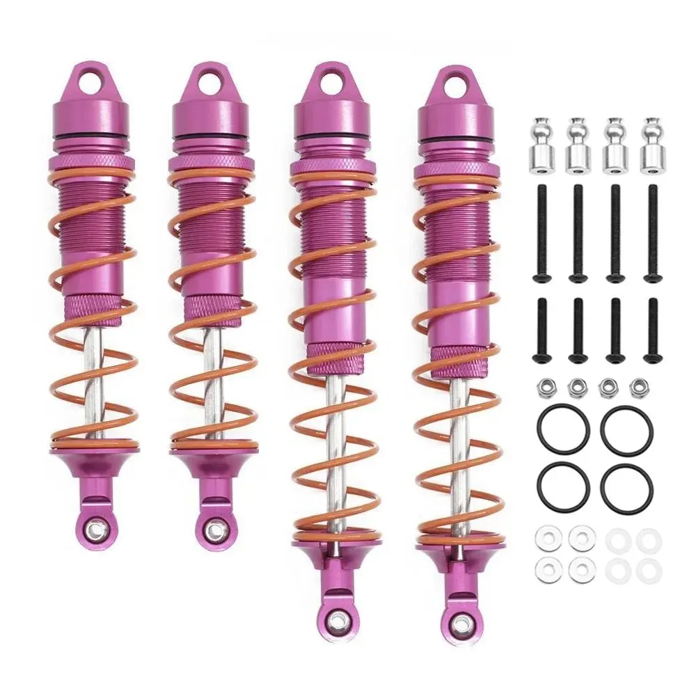 Amortecedor de óleo de metal, 4 unidades, 110mm 135mm, para arrma 6s 1/7 fireteam 1/8 kraton notório outcast rc peças de atualização de carro