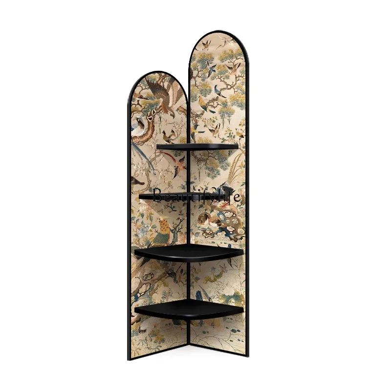 

Hundred Birds Living Room Corner Cabinet Painting Floor Locker Decorative Painting