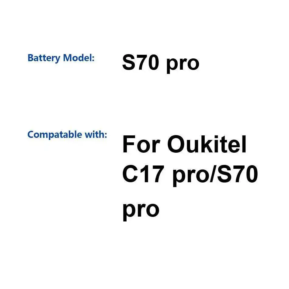 

Для Oukitel C17 Pro S70 аккумулятор мобильного телефона 3900 мАч замена премиум-класса