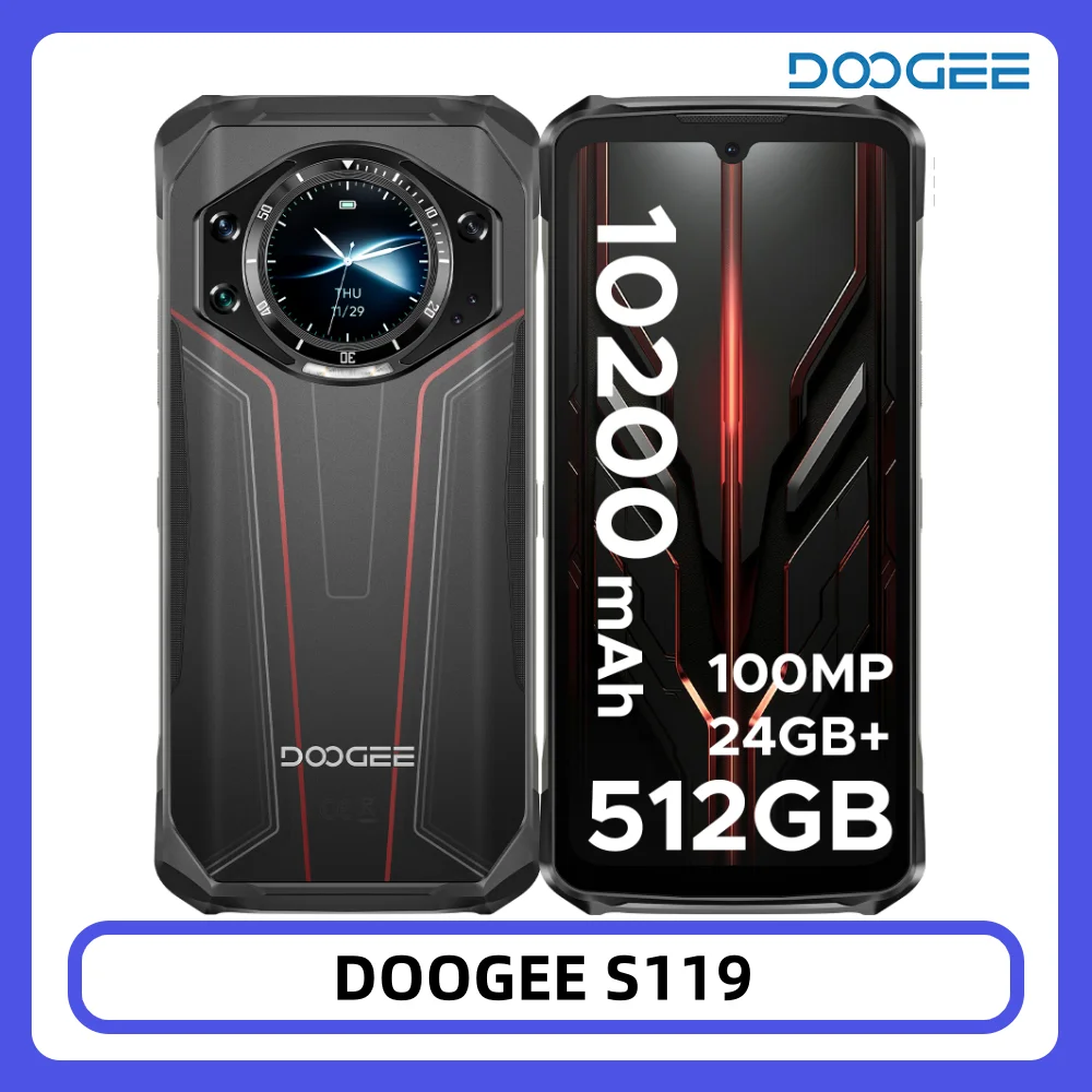 DOOGEE S119 Rugged Phone 32GB RAM + 256GB ROM 6.72