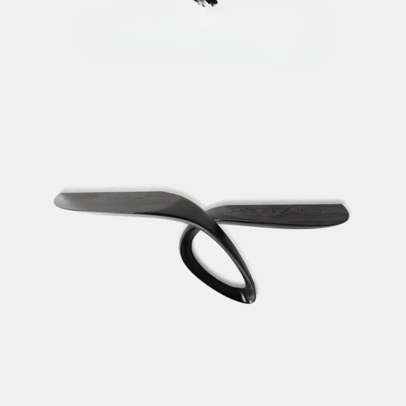 

High-end art entrance platform Nordic minimalist special-shaped solid wood strip case Extremely narrow wall shelf End view table