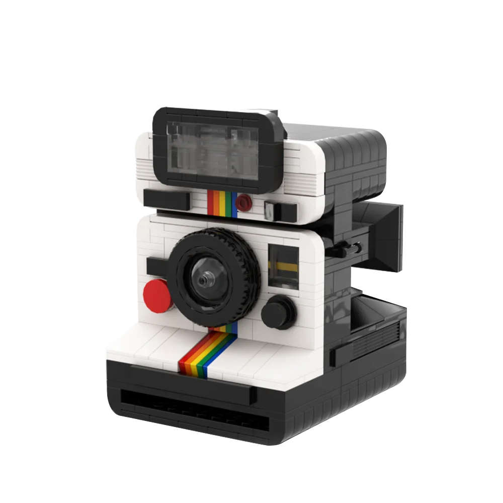 Gobricks MOC 創造性ポラロイドランドカメラ 1000 ビルディングブロックセット Nikoned F3 35 ミリメートル一眼レフ教育レンガのおもちゃ Childrenギフト