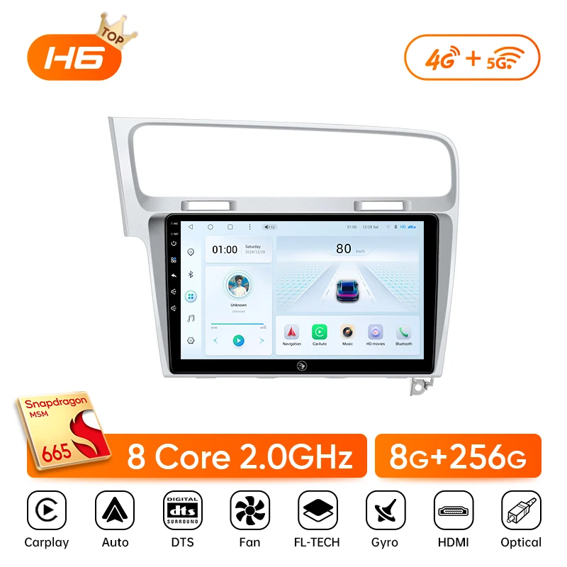 Ainavi Autoradio Voor Volkswagen VW Golf 7 MK7 GTI 2011-2021 Draadloze Carplay Android 13 Auto Multimedia Stereo Video Speler 2Din - afbeelding 1