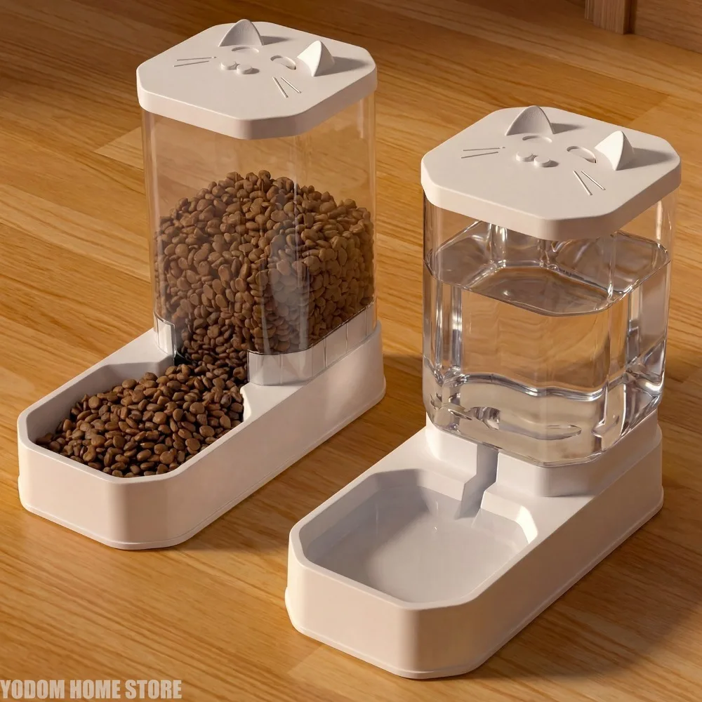 Dispensador Automático de Água e Ração para Animais de Estimação, Grande Capacidade, Comedouro e Bebedouro Durável para Gatos e Cães