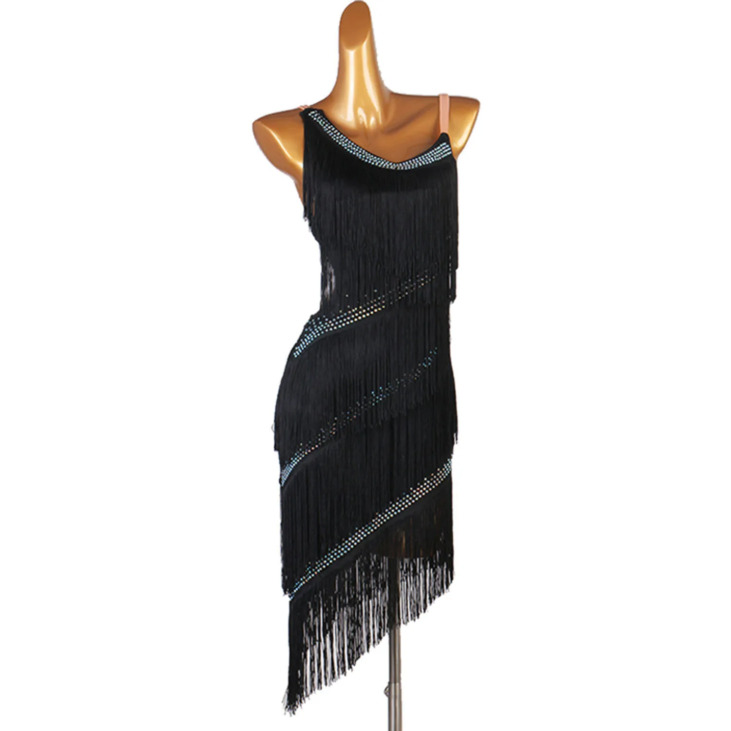 Sexy Latin Dance Dress Women Latina Salsa Latin Dance Competition Dresses Fringe CHEAP Customize D0630 Tassel Hem Backless