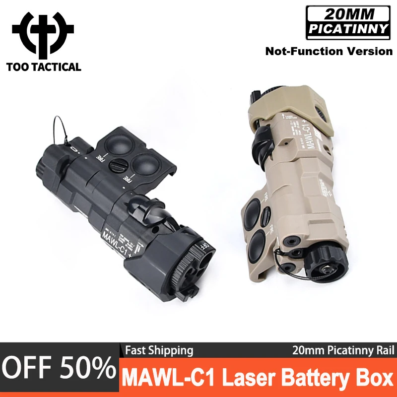 

Tactical MAWL-C1 Battery Box No Function Version MAWL C1 Dummy Batteries Case Hunting Mawl Laser Toy Decorative Box 20MM Rail