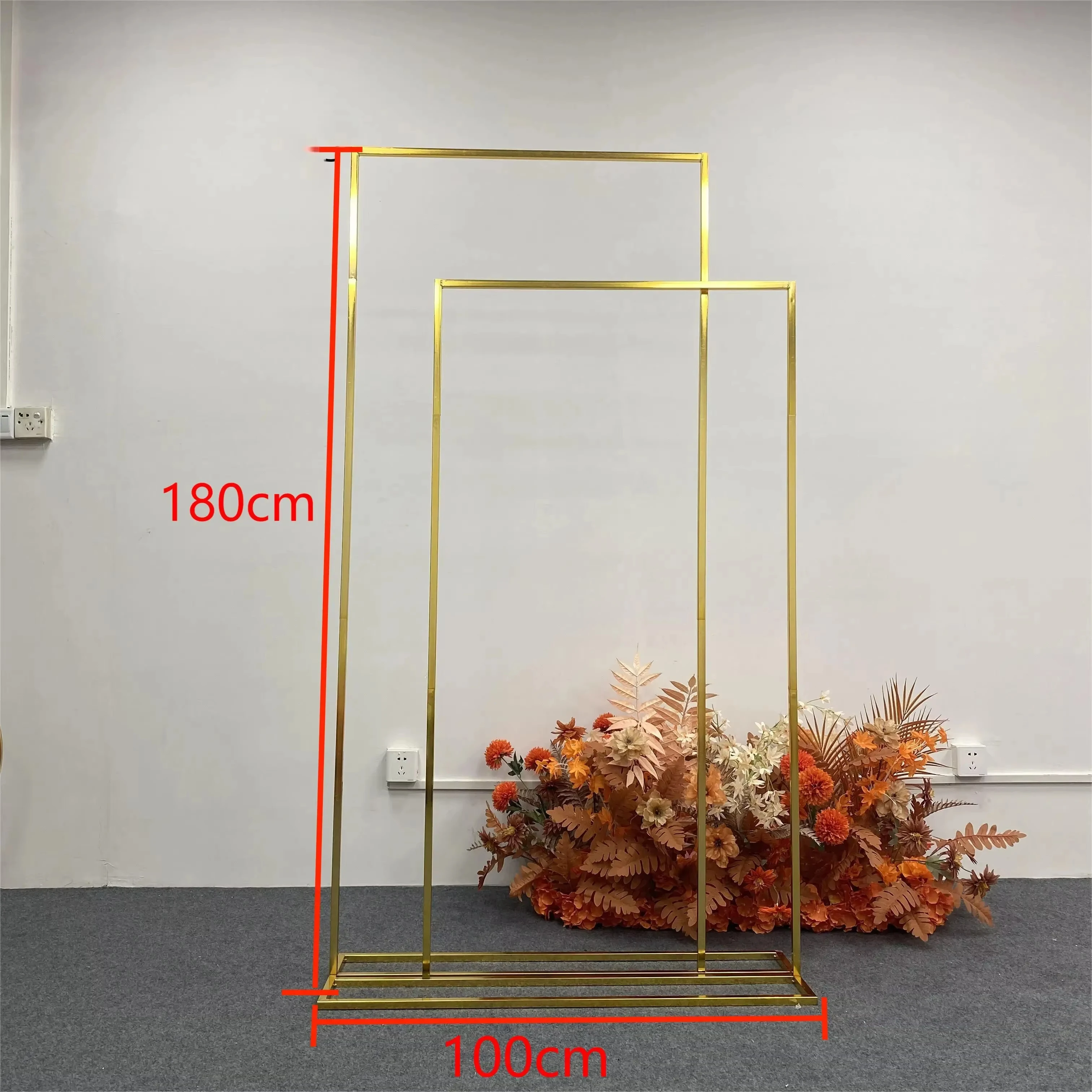 Wedding Flower Stand Shop Display Stand, Photography Stand, Family Christmas Decoration, Iron, Gold Wire, Mesh, Party