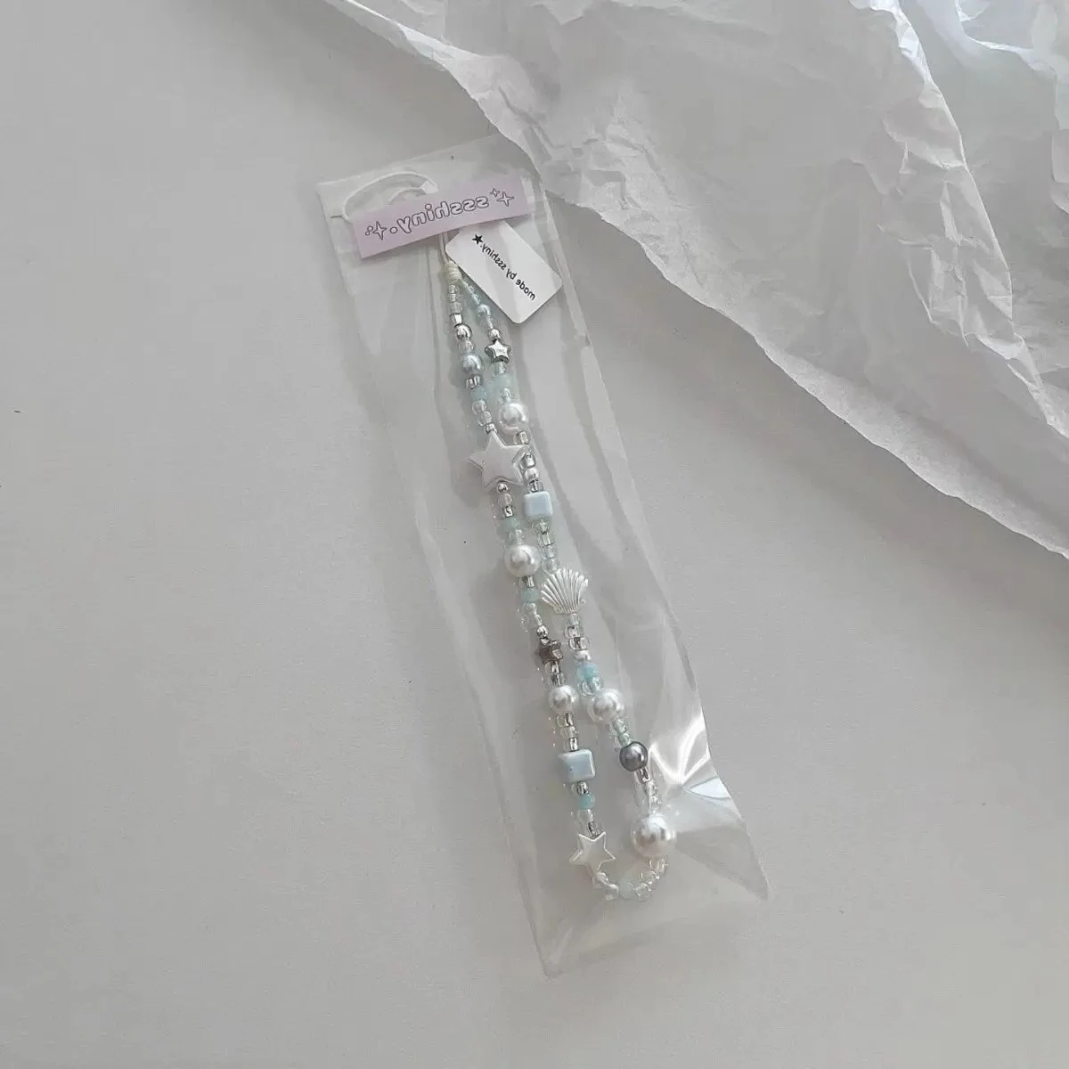 Fashion Star Beaded Mobile Phone Chain Cute Sweet Keychains Universal Mobile Phone Anti Loss Lanyard Creative Jewelry Gifts