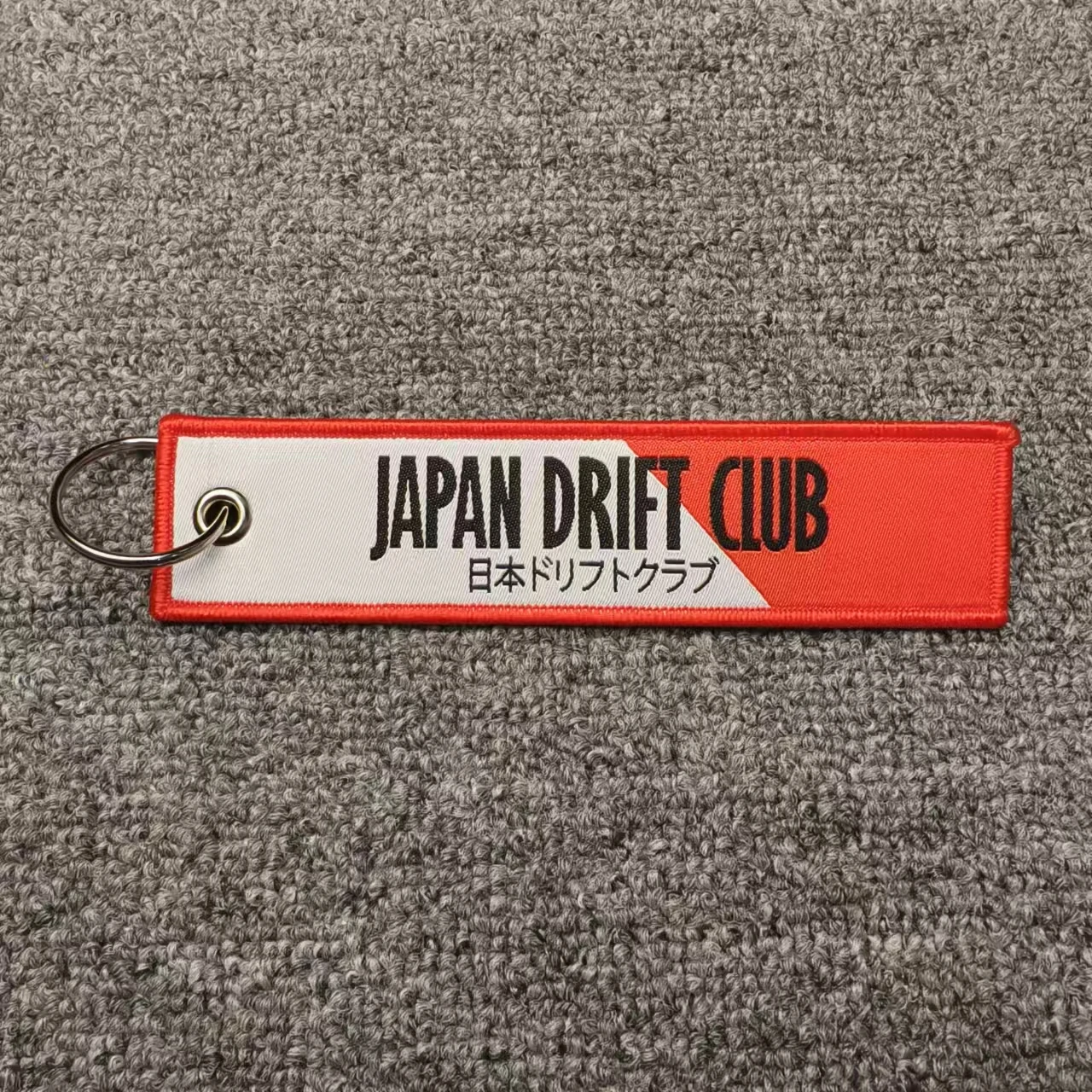 JDM التطريز كيرينغ سيارة المفاتيح مفتاح العلامة الحبل هدية بطيئة سيارة نادي سباق اليابان الانجراف نادي دراجة نارية مفتاح ملحقات السلسلة