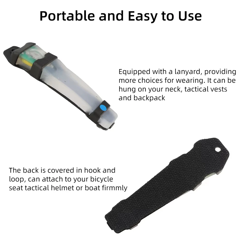 Luce per casco tattico BOOIU - Lampada per segnaletica identificativa |   Flash di sicurezza e segnale SOS |   Attrezzatura di sopravvivenza per escursionismo da caccia