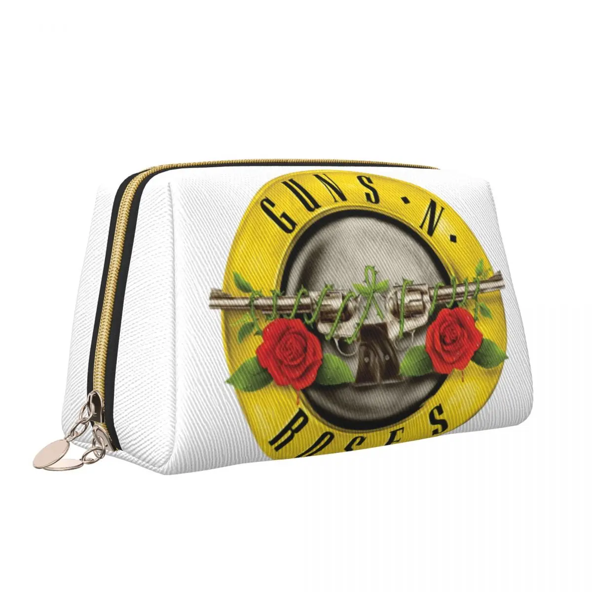 Custom Guns N Rose Logo Heavy Metal Travel Cosmetic Bag for Women Toiletry Makeup Organizer Lady Beauty Storage Dopp Kit