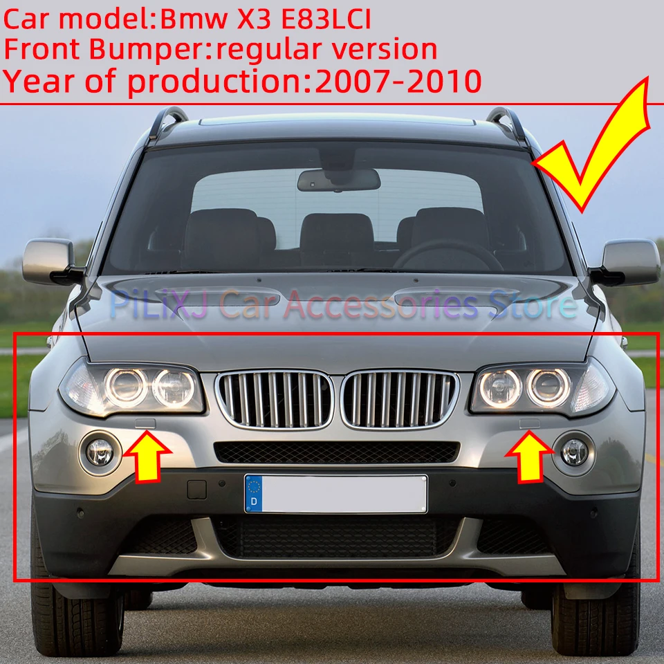 For BMW X3 E83LCI 2007 2008 2009 2010 Front Bumper Left Right Headlight Washer Nozzle Cover Shell Cap 51110415735 51110415734