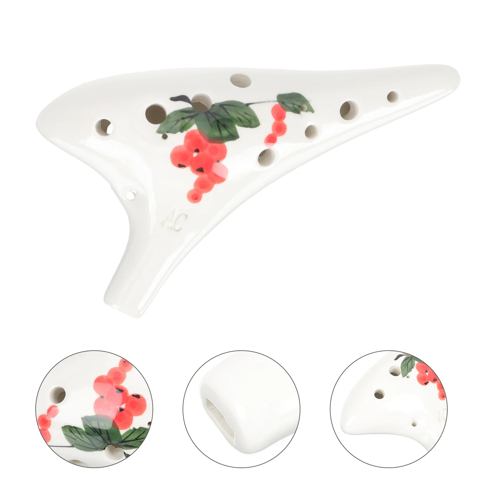 أداة ممارسة الأكرينا المبتكرة ذات 12 فتحة، صوت جميل، تجربة لعب مريحة، الأكرينا السيراميكية