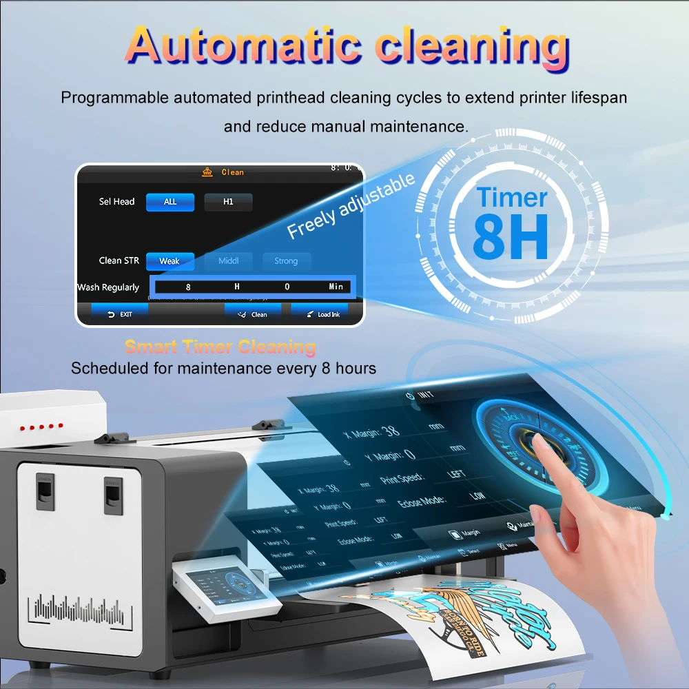 A3 MAX DTF Printer XP600 Head Inkjet Heat Transfer Printing Machine For T-Shirt Garment Textile With Powder Shaking Machine