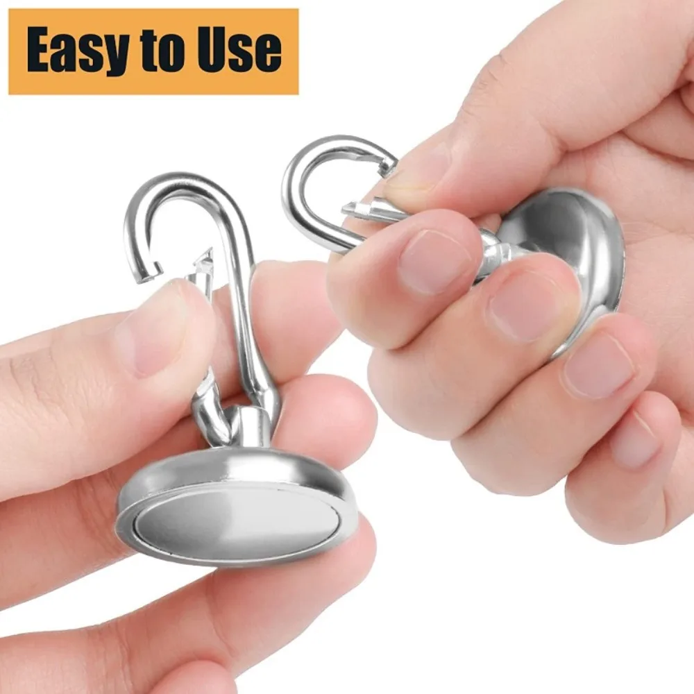 2-6 PCS Super Strong Neodymium Magnet Carabiner Magnetic Ring Keychain Magnetic Ring Magnetic Seat Rotating Magnetic Suction Cup image 3
