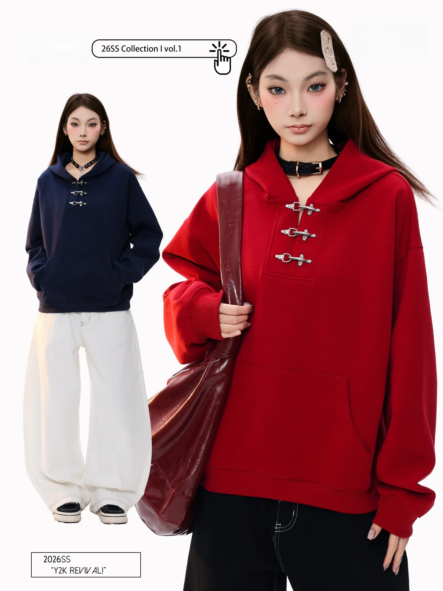 

PBB American Retro Aircrt Bule Hoodie Sweatirt ex Street Pure Color Aosphere Red New Year Hat Coat Outerwear