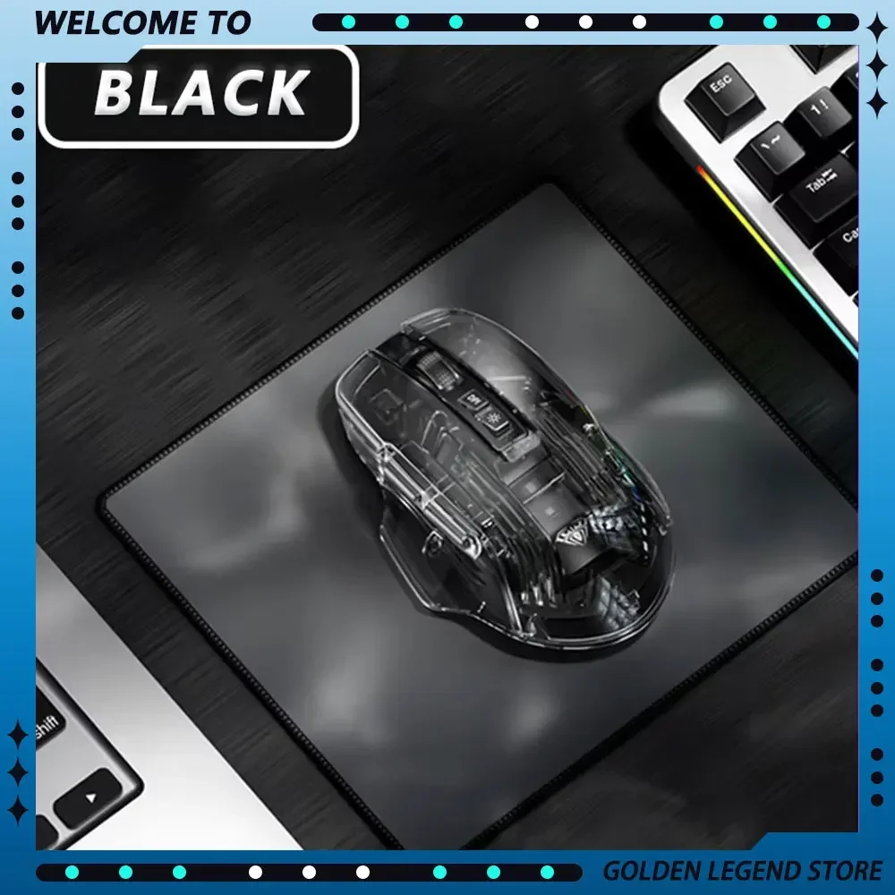 Aula SC518 Gaming Wireless Bluetooth Mouse Lightweight Transparent RGB Backlit 2 Mode Adjustable DPI Customized PC Accessories